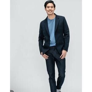 NEW Ministry of Supply Mens Kinetic Blazer Size XS Navy Blue Tech Stretch